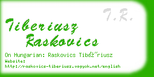 tiberiusz raskovics business card